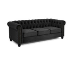 Ellington Studded Velvet 3 Seater Sofa