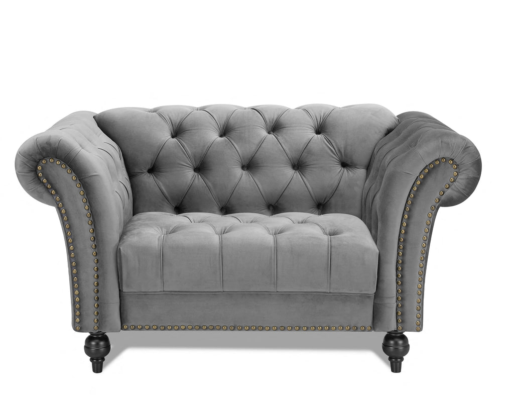 Marley Velvet Curved Sofa 1.5 Seater