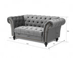 Marley Velvet Curved Sofa 2seater