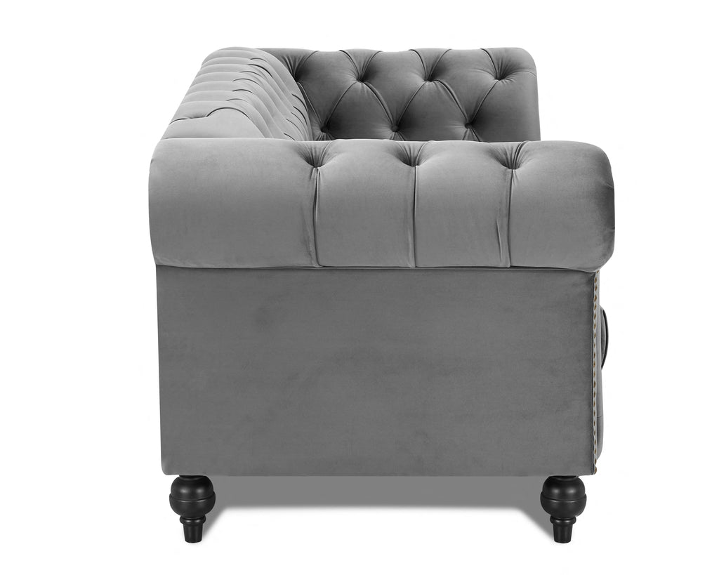 Marley Velvet Curved Sofa 3s