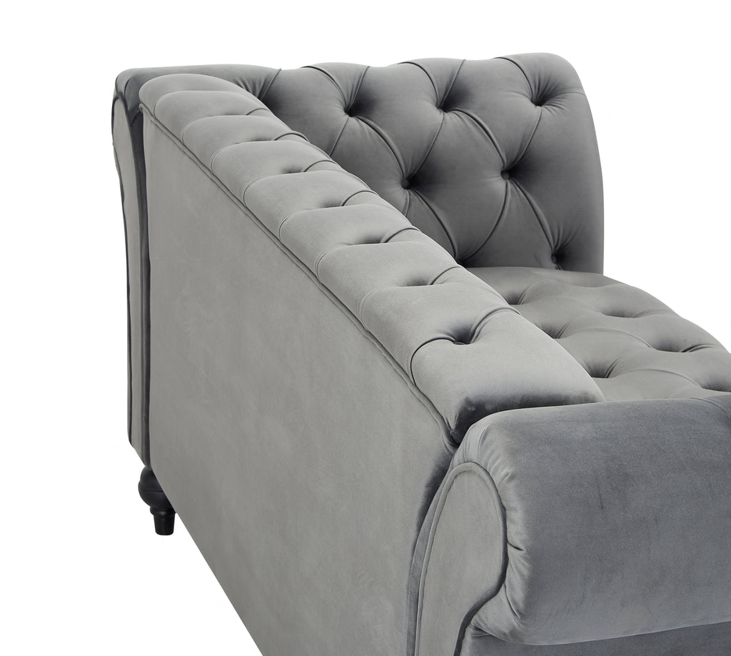 Marley Velvet Curved Sofa 3s