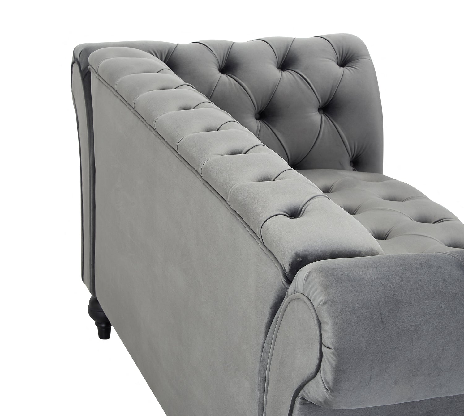 Marley Velvet Curved Sofa 3s