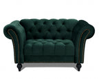 Marley Velvet Curved Sofa 1.5 Seater