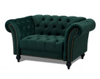 Marley Velvet Curved Sofa 1.5 Seater
