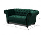 Marley Velvet Curved Sofa 2seater