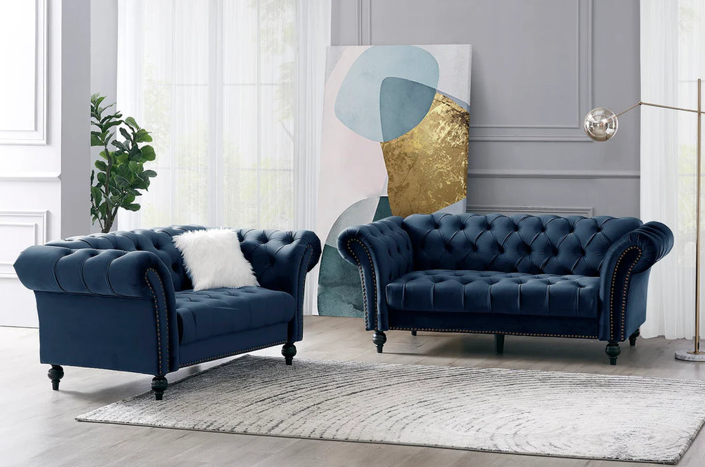 Marley Velvet Curved Sofa 2+3 Seater