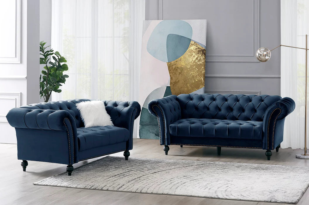 Marley Velvet Curved Sofa 2+3 Seater
