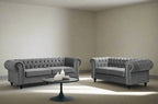 Ellington Studded Velvet 2+3 Seater Sofa