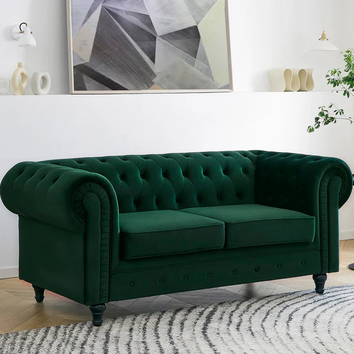 Ellington Studded Velvet 2 Seater Sofa