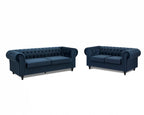 Ellington Studded Velvet 2+3 Seater Sofa