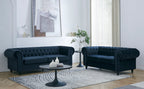 Ellington Studded Velvet 2+3 Seater Sofa