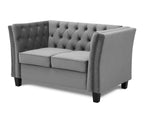 Chandler Light Grey Velvet Sofa 2+3 Seater