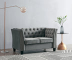Chandler Light Grey Velvet Sofa 2+3 Seater