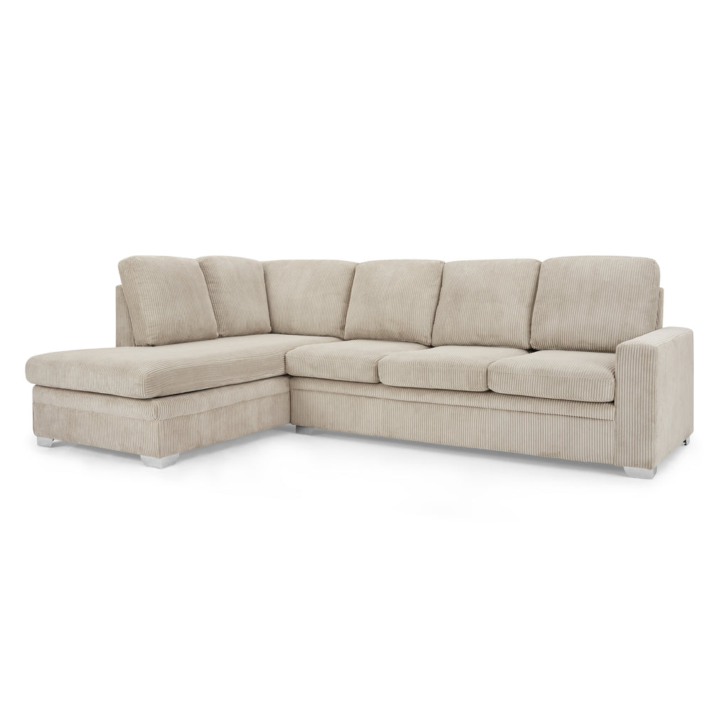 Jasper Jumbo Cord Fabric Left Hand Corner Sofa