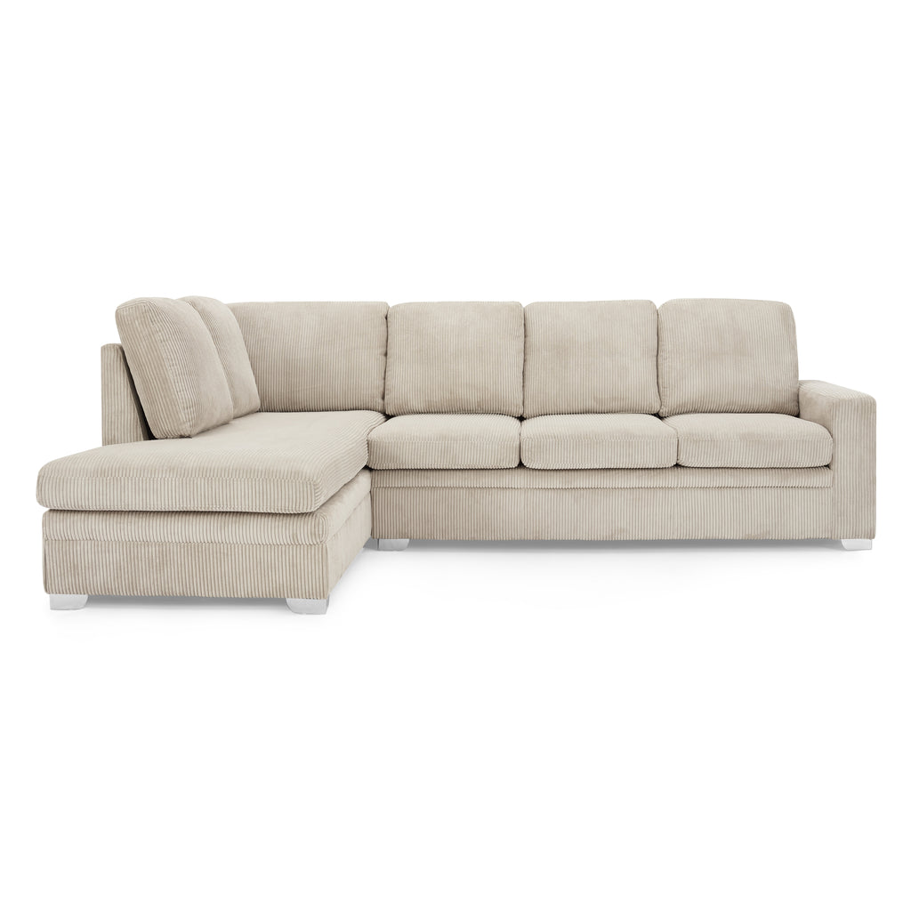 Jasper Jumbo Cord Fabric Left Hand Corner Sofa