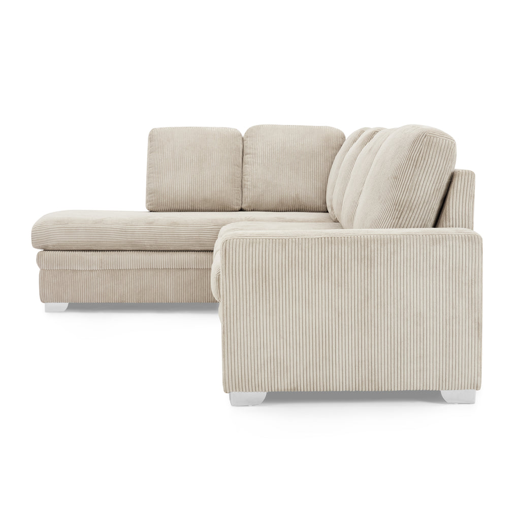 Jasper Jumbo Cord Fabric Left Hand Corner Sofa