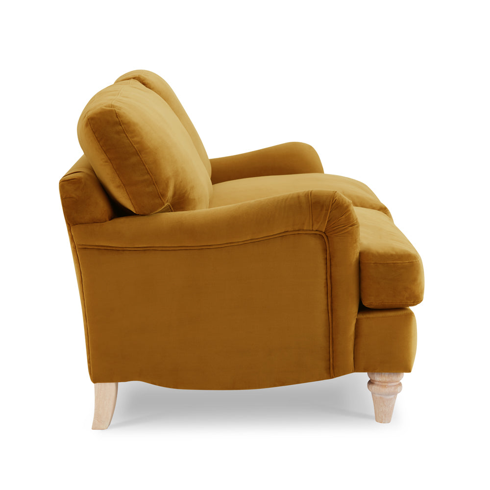 Mason Velvet Fabric 3 Seater Sofa