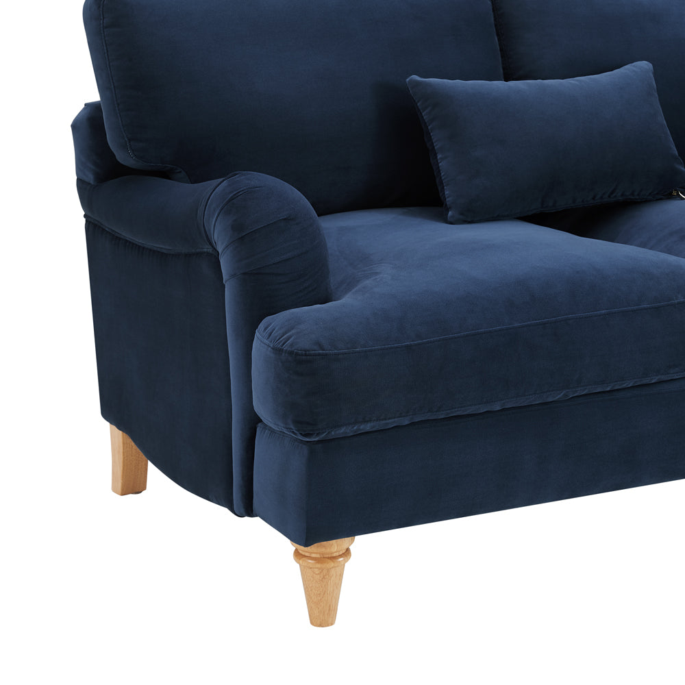 Mason Velvet Fabric 3 Seater Sofa