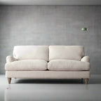 Mason Ivory Linen Fabric 2+3 Seater Sofa