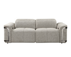 Nova 3 Seater Powered Electric Recliner with adjustable Headrest Silver