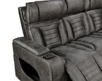 Zenith 3 Seater Electric Recliner with Multi LED lights and USB port and Cupholders