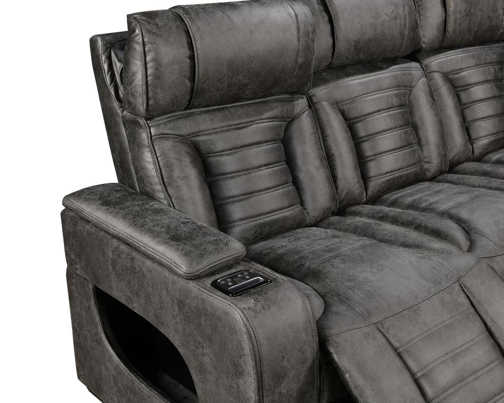 Zenith 2+3 Seater Electric Recliner with Multi LED lights and USB port and Cupholders