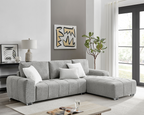 Zuma Right Hand Corner Sofa Silver