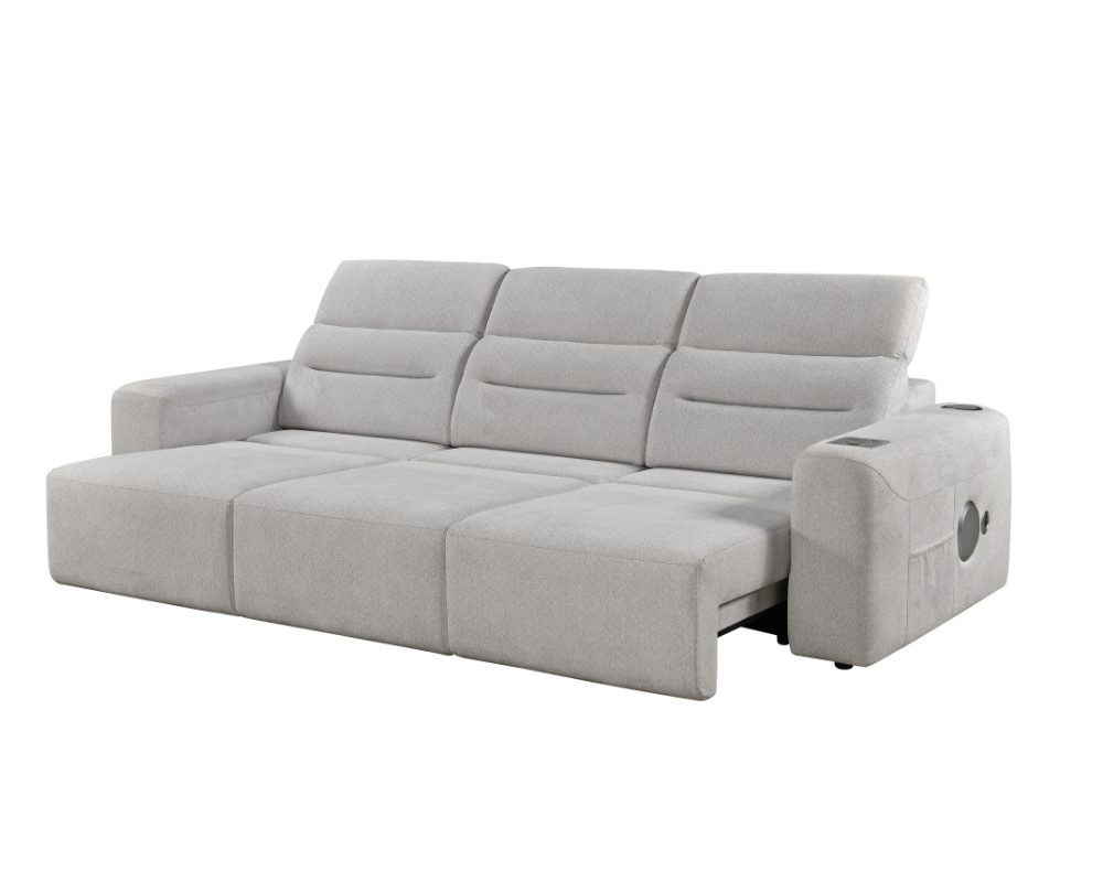 Mayfair 3 seater Electric Sliding seats Black with Bluetooth speakers || Wireless charger  || USB port