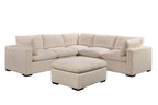 Cozy 5 seater Modular Corner Duck feather cushions Boucle Cream