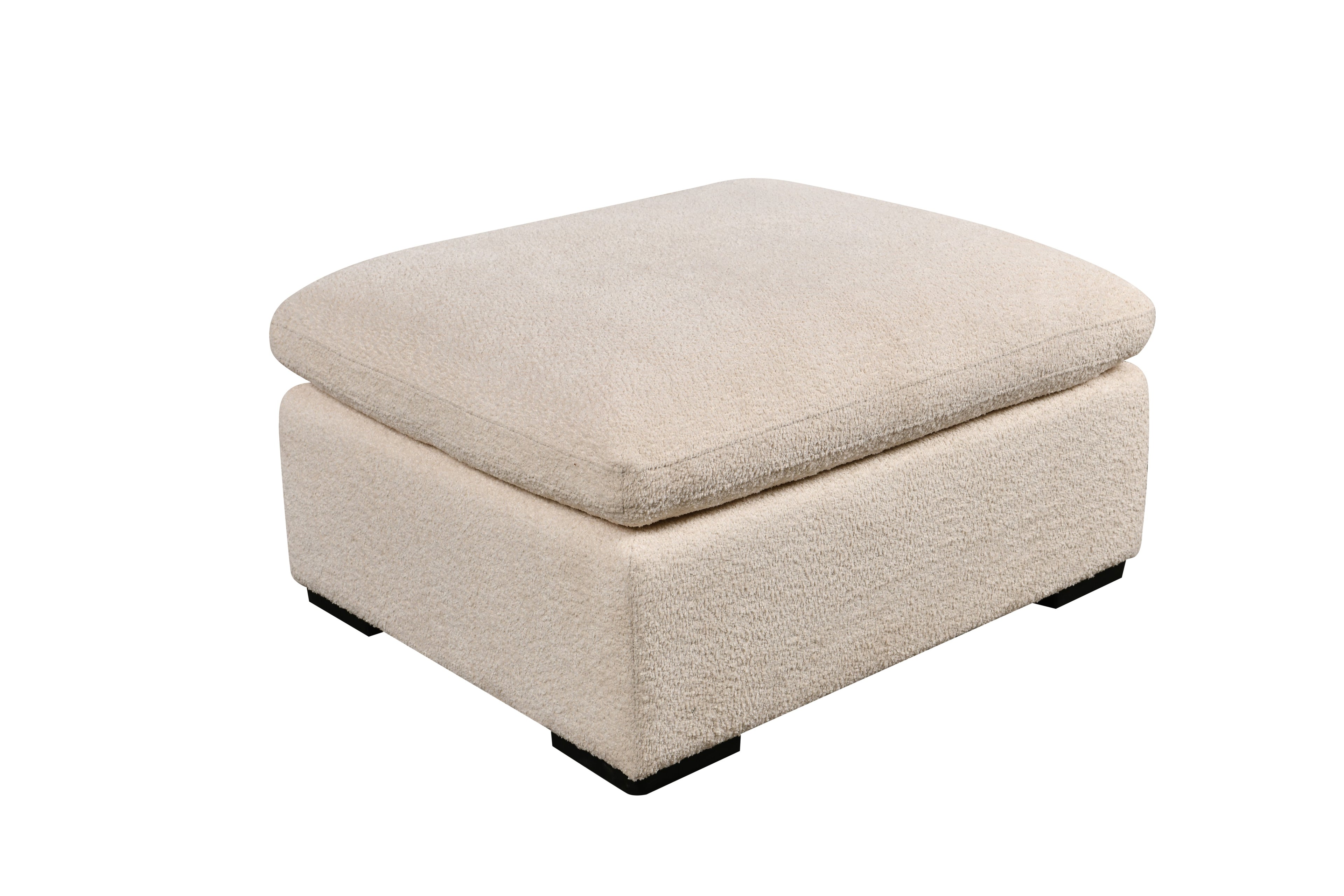 Cozy 5 seater Modular Corner Duck feather cushions Boucle Cream