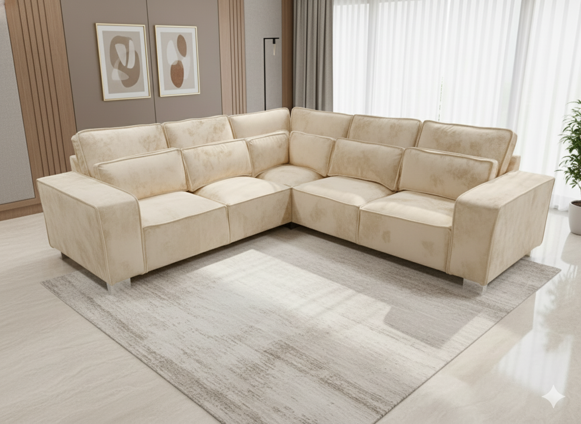 Sloane Modular Corner Sofa Plush Cream