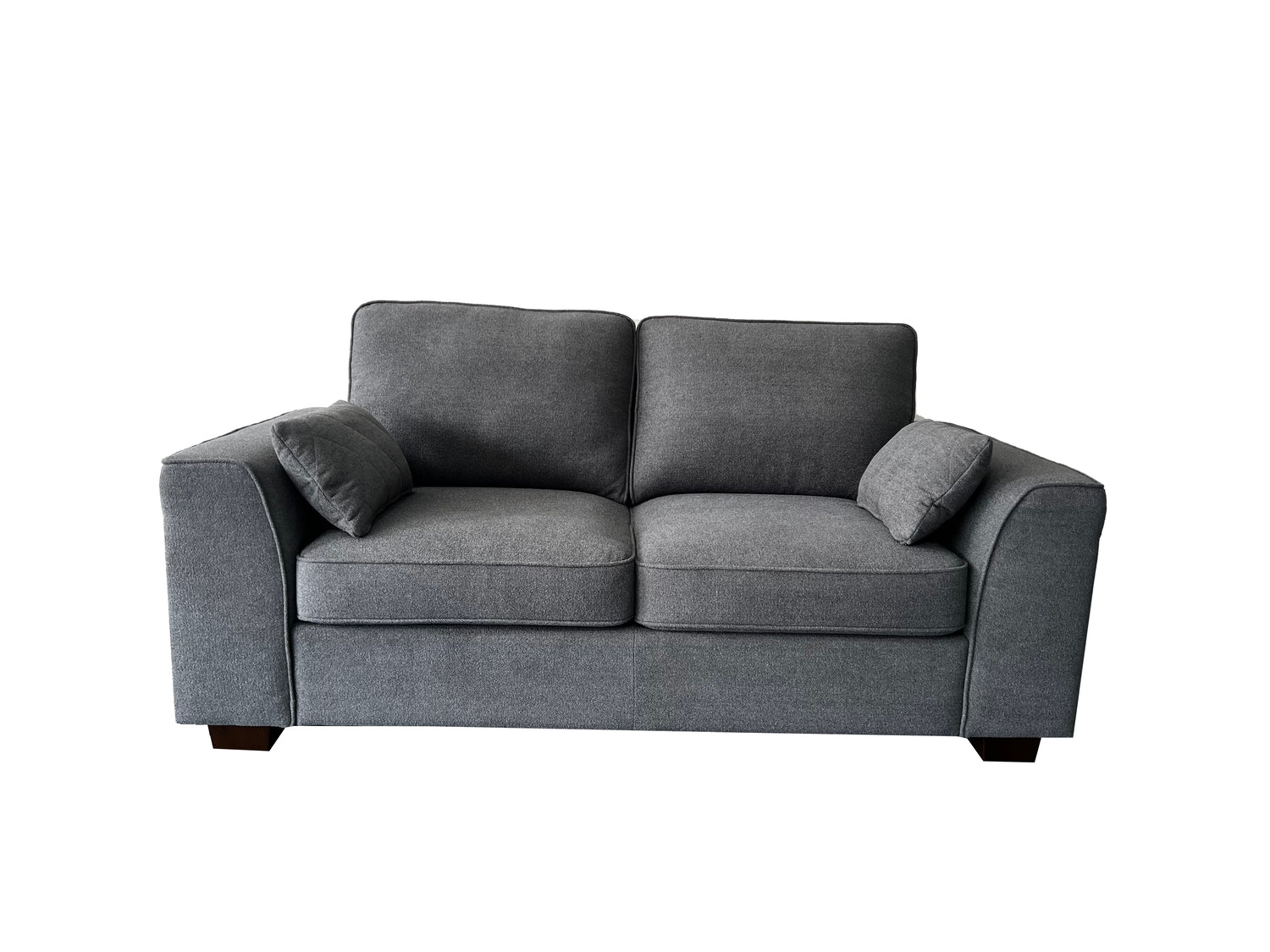 Henley 2 Seater Sofa Set with Cupholder on Side and and Storage Grey
