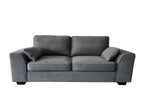Henley 3 Seater Sofa Set with Cupholder on Side and and Storage Grey