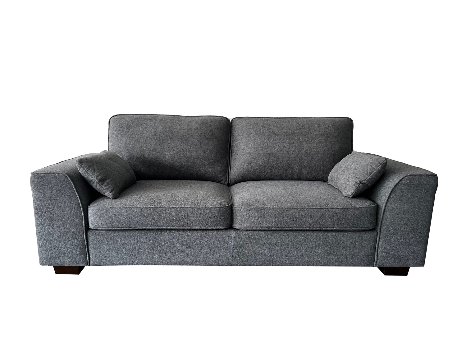 Henley 2 Seater Sofa Set with Cupholder on Side and and Storage Grey