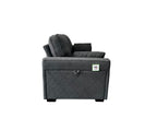 Henley 3 Seater Sofa Set with Cupholder on Side and and Storage Grey