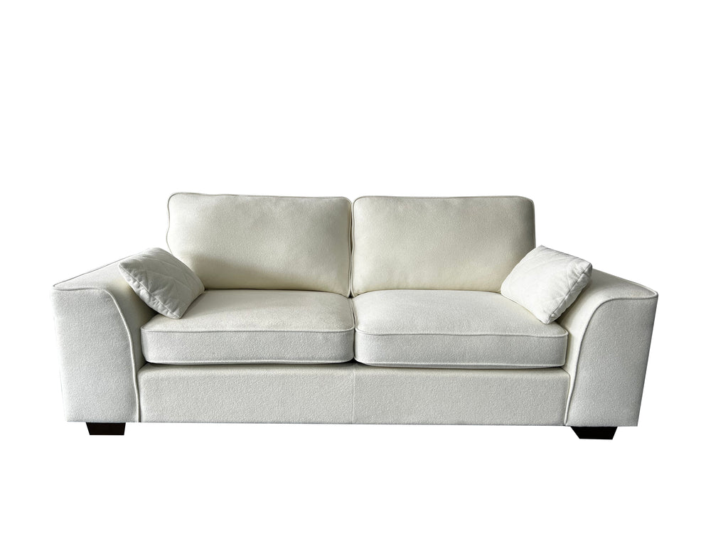 Henley 3 Seater Sofa Set with Cupholder on Side and and Storage Cream