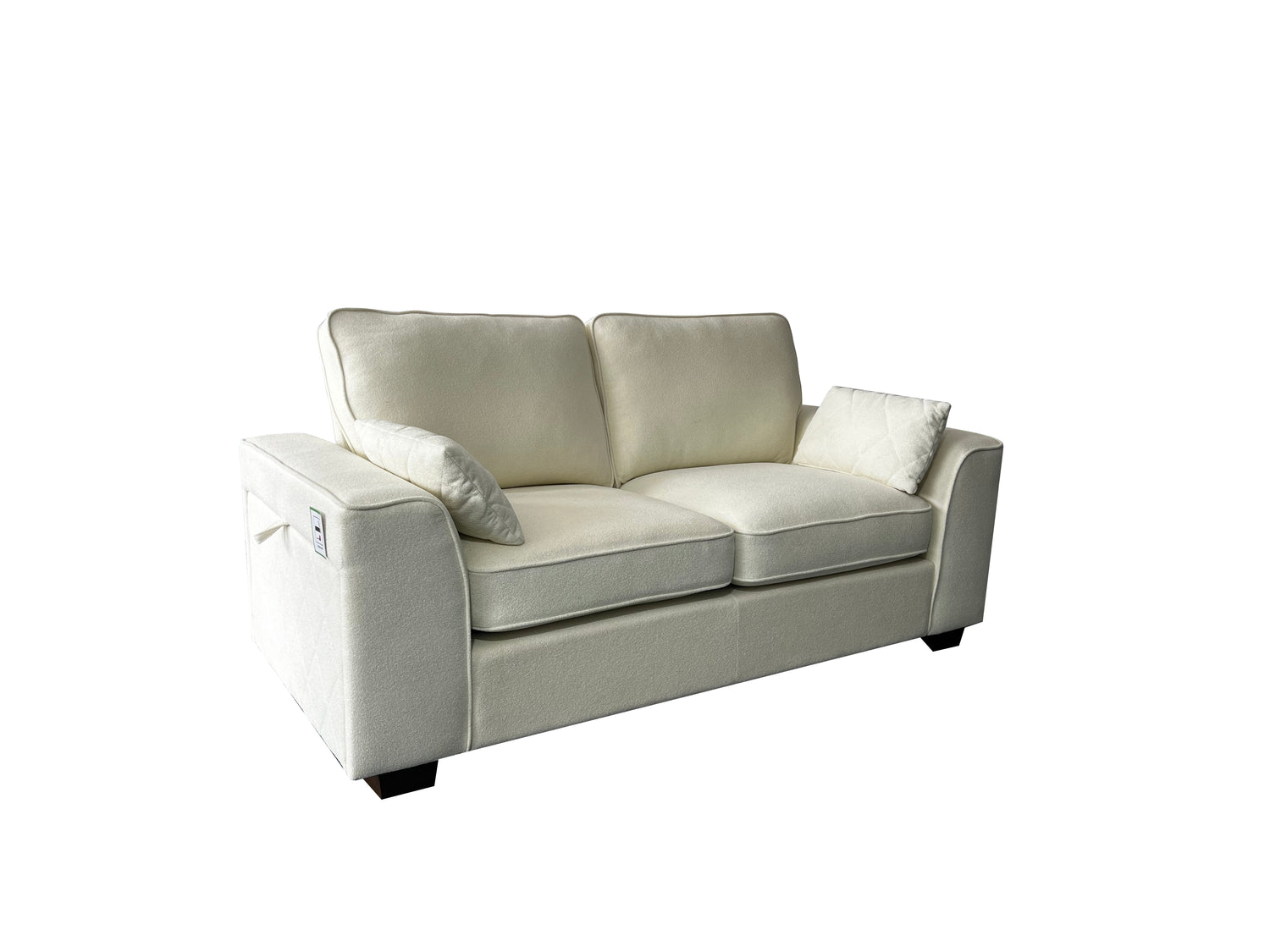 Henley 2+3 Seater Sofa Set with Cupholder on Side and and Storage Cream