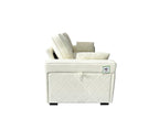 Henley 3 Seater Sofa Set with Cupholder on Side and and Storage Cream