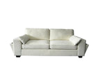 Henley 3 Seater Sofa Set with Cupholder on Side and and Storage Cream