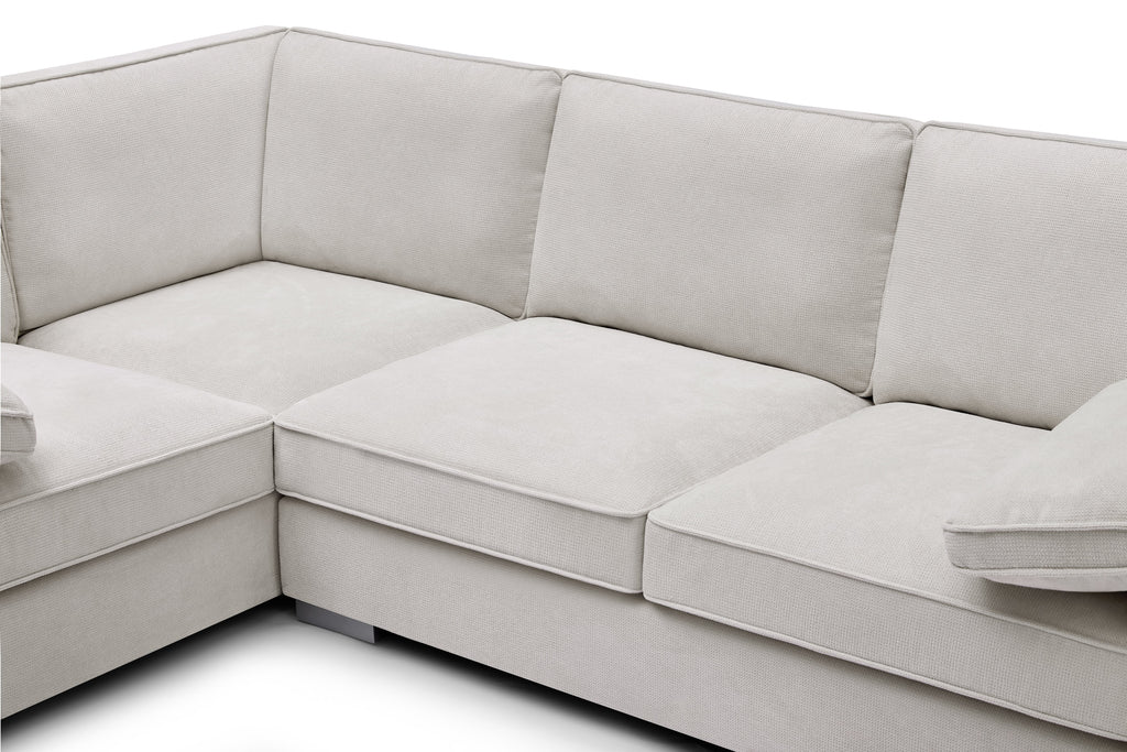 Ascot Left Hand Corner Sofa – Plush Black Velvet