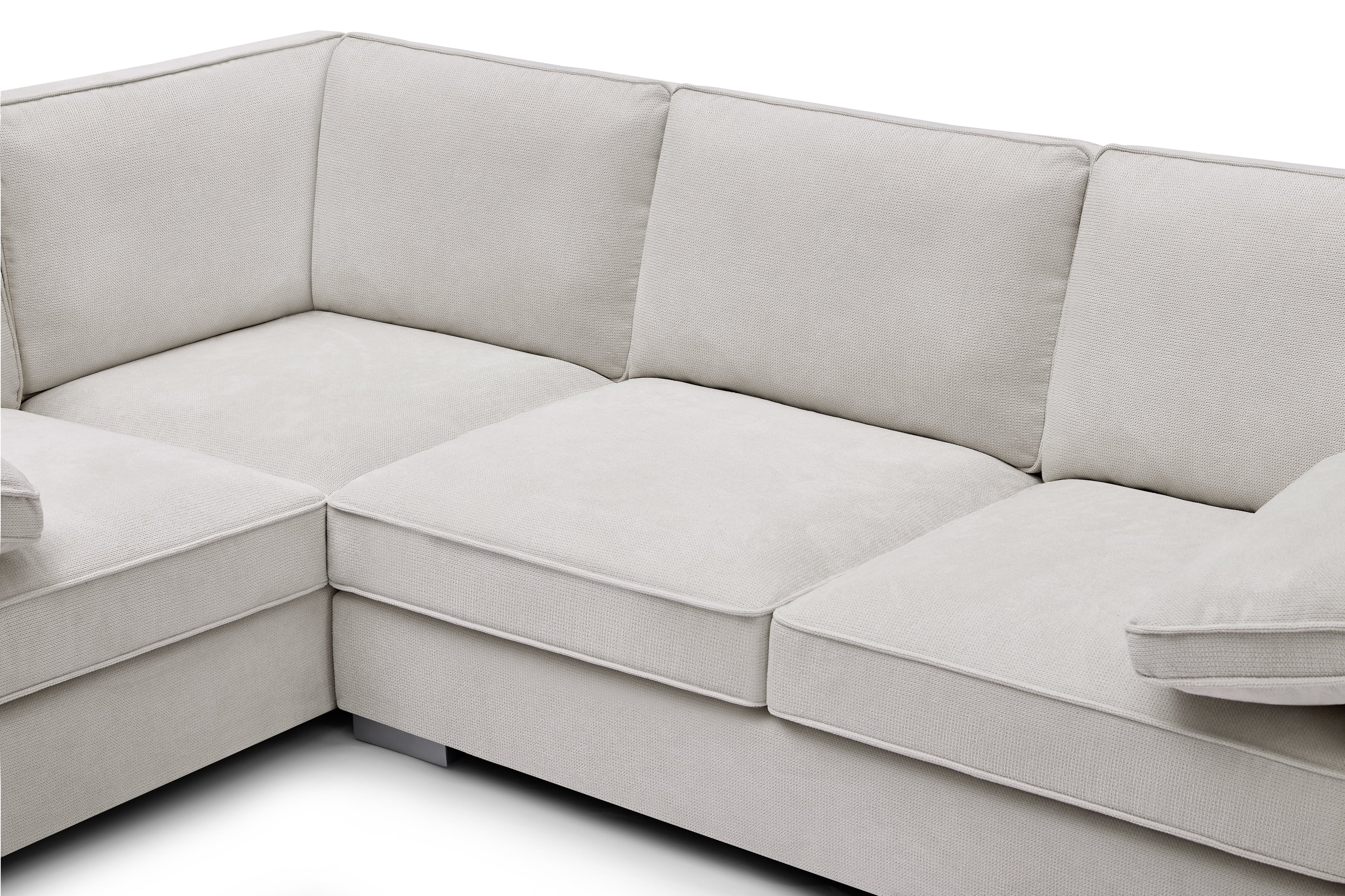 Ascot Left Hand Corner Sofa – Plush Black Velvet