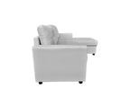 Retro Universal Corner Pull Out Sofa bed with storage chase Silver