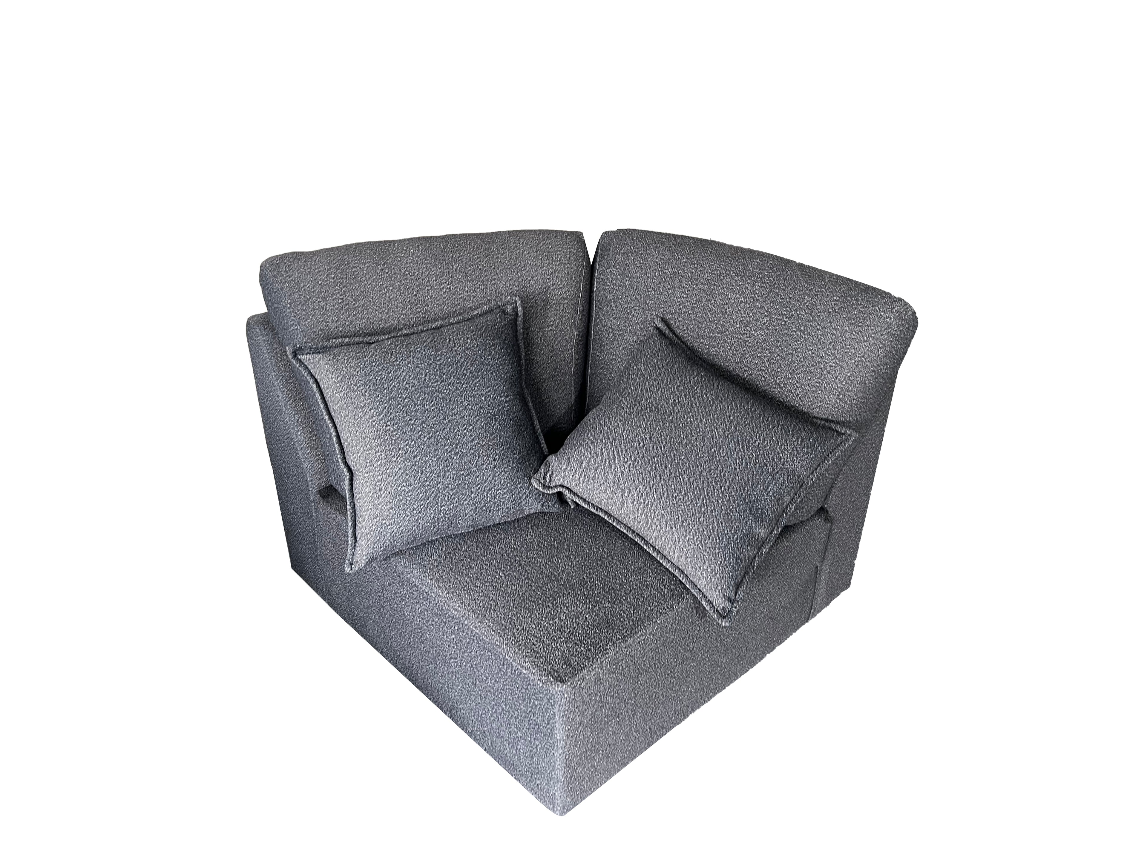 Bronte 5 Seater Modular Corner Cream