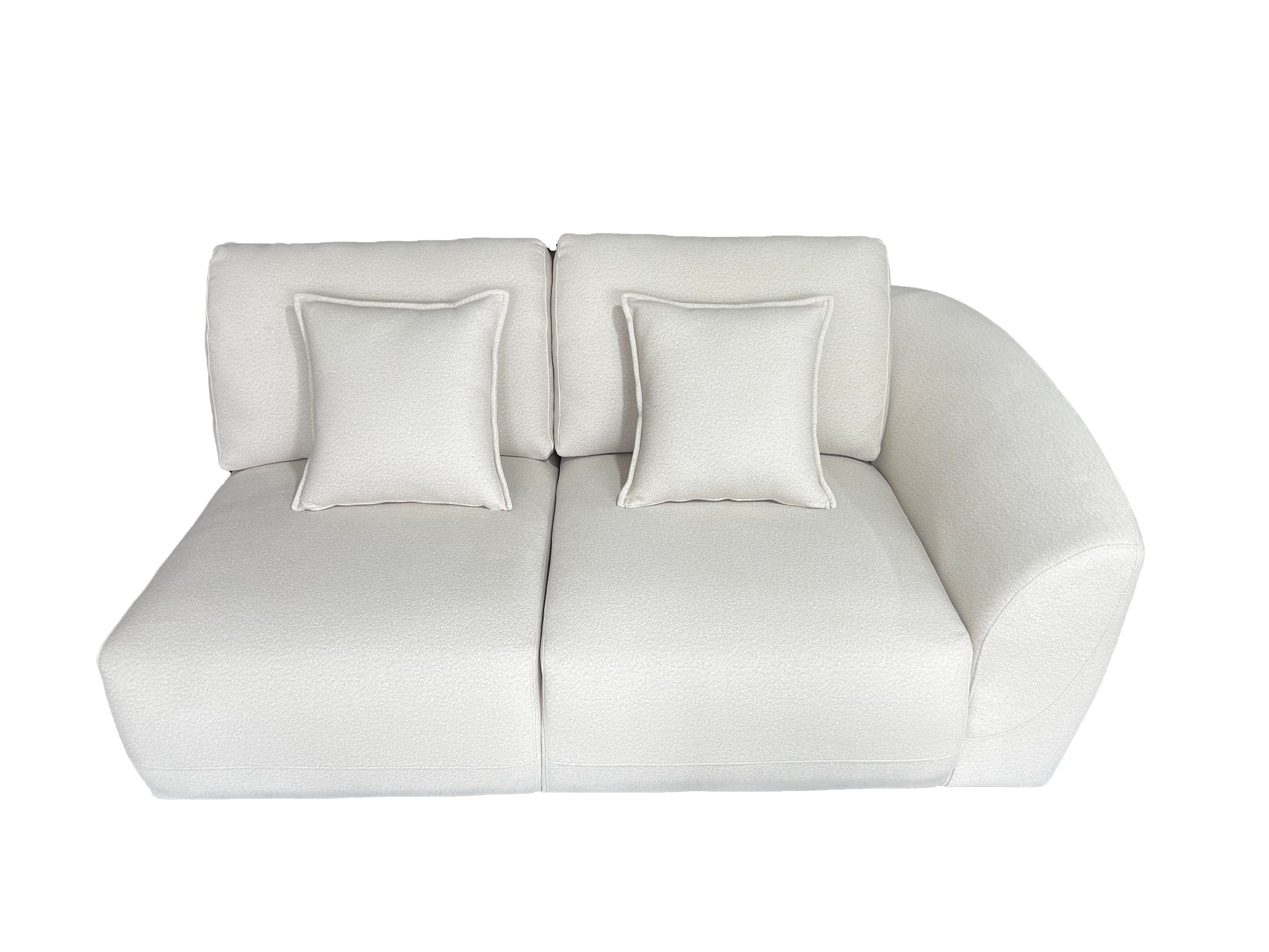 Bronte 5 Seater Modular Corner Cream
