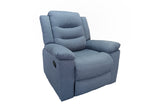 Sorrento 3 Seater Manual Recliner Fabric Grey