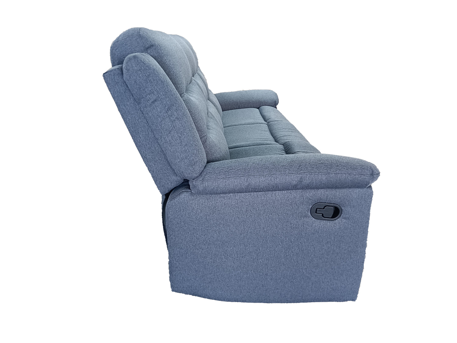 Roma 2 Seater Manual Recliner Fabric Grey