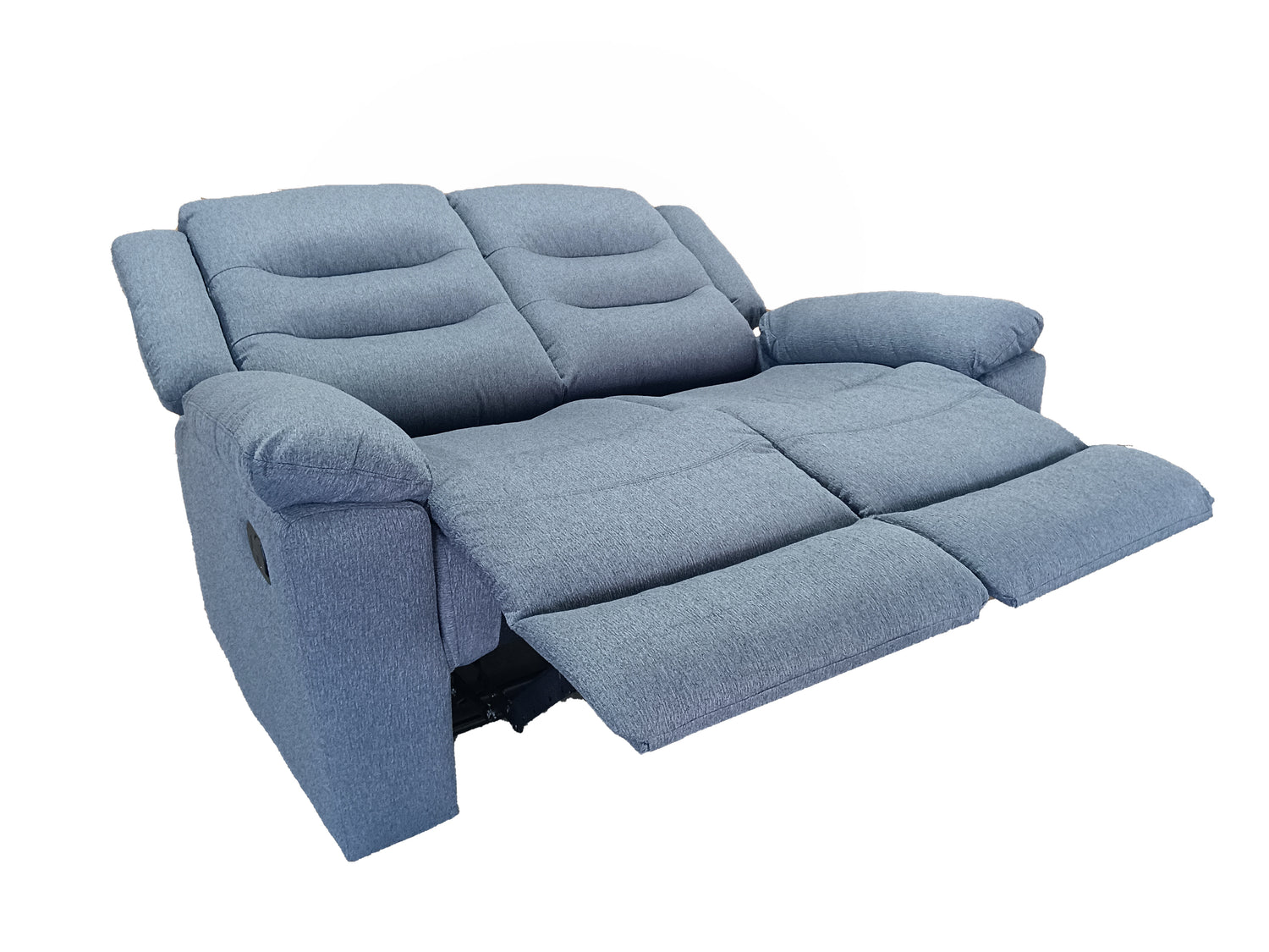 Roma 2 Seater Manual Recliner Fabric Grey