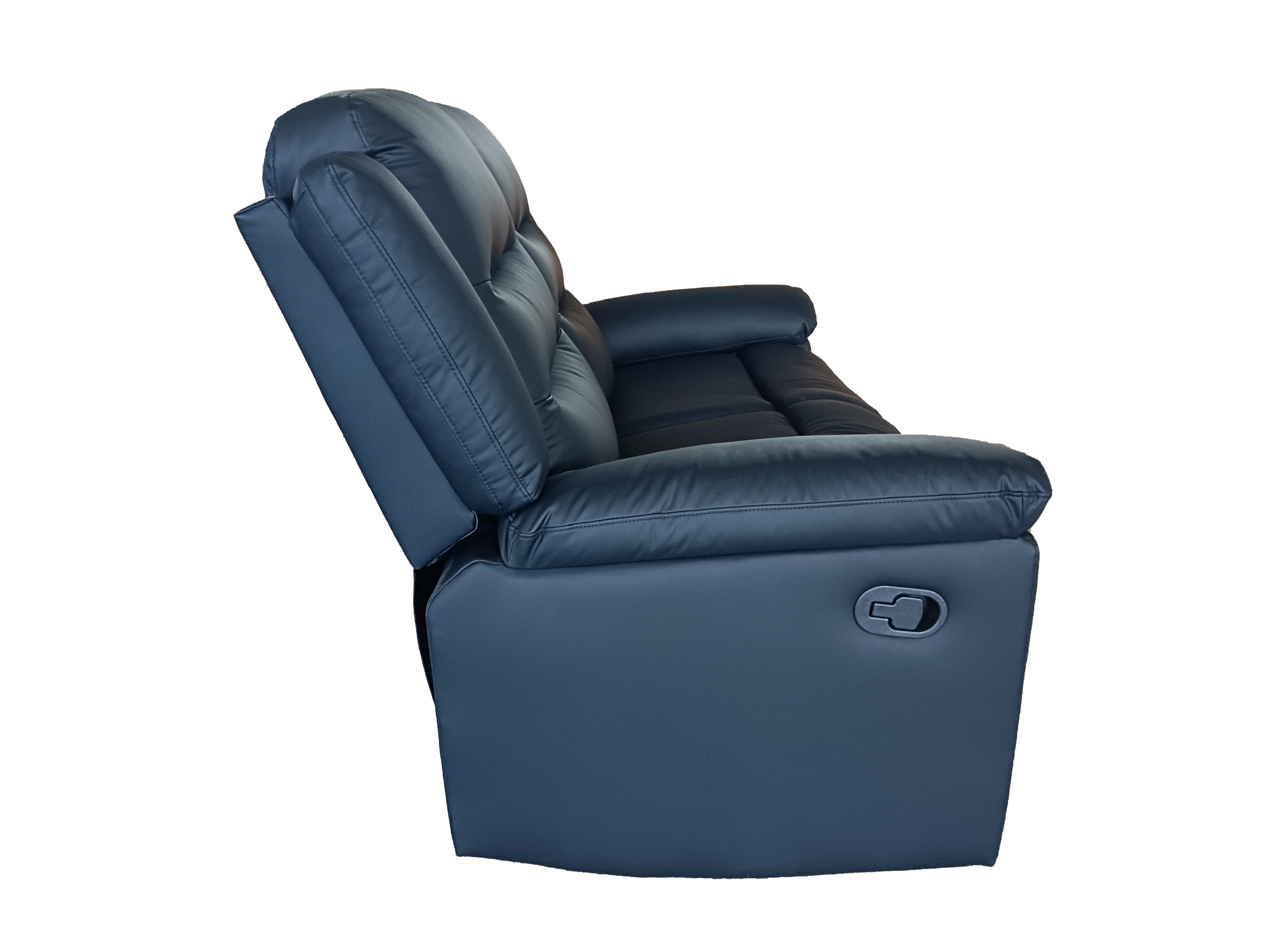 Roma 1 Seater Manual Recliner Anti Scratch Leather Black