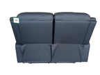 Roma 3 Seater Manual Recliner Anti Scratch Leather Black