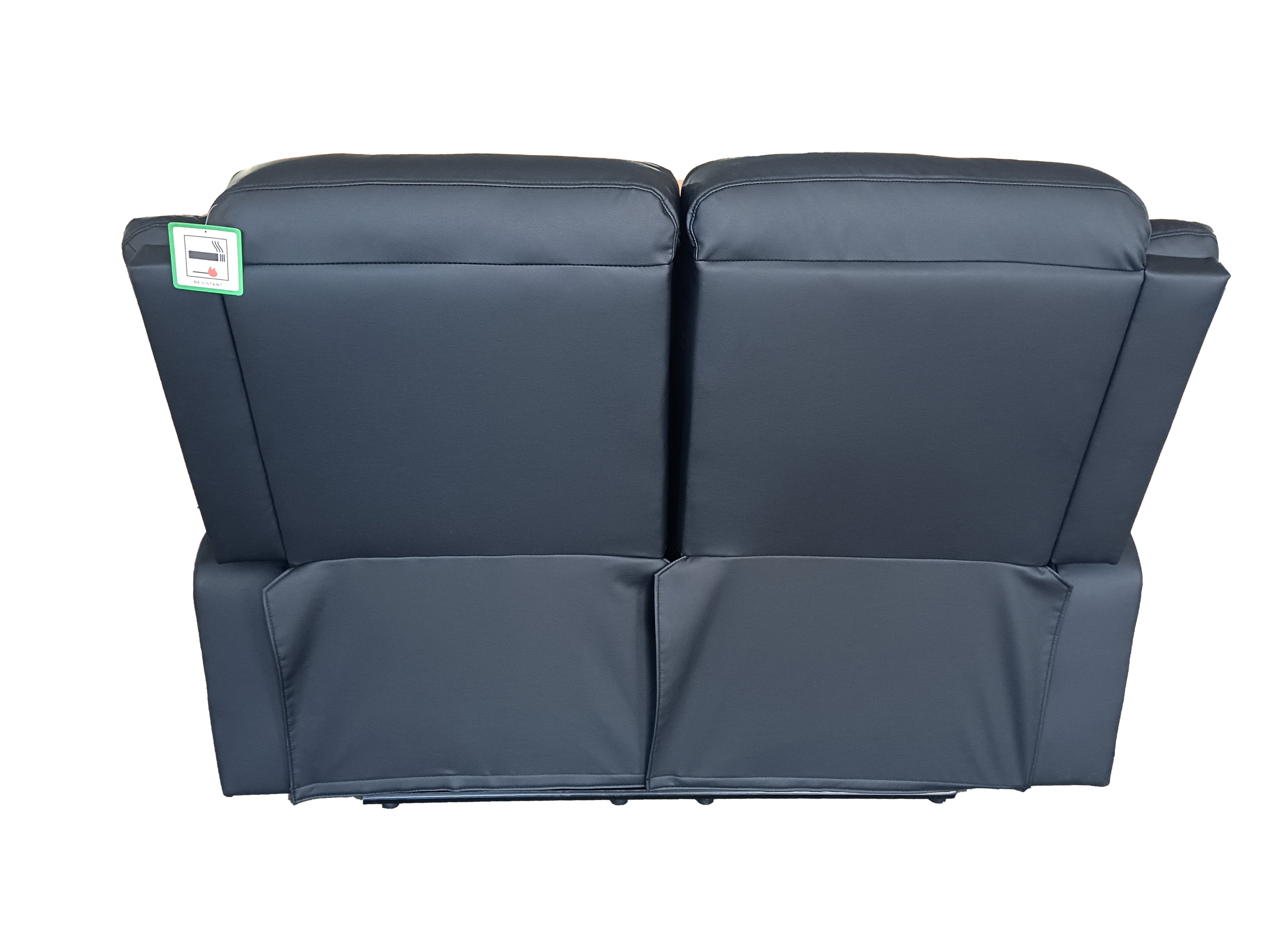 Roma 1 Seater Manual Recliner Anti Scratch Leather Black